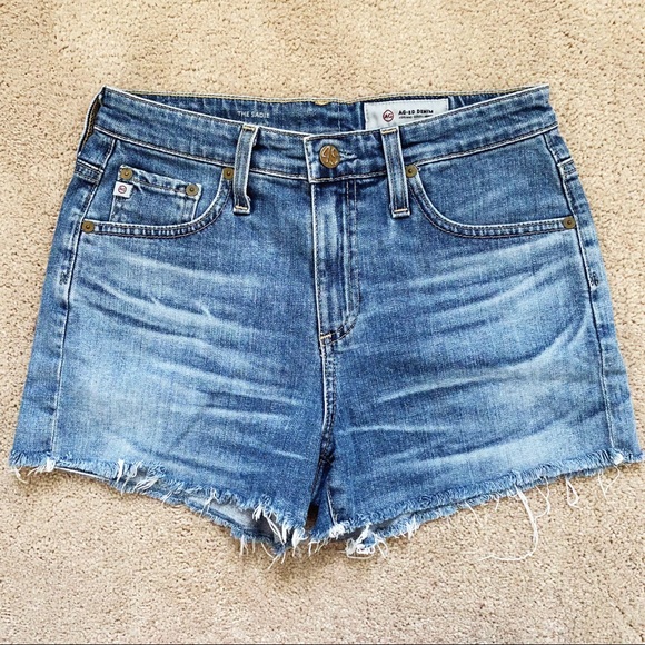 Ag Adriano Goldschmied Pants - AG "The Sadie" Ag-Ed Denim High Rise Jean Shorts